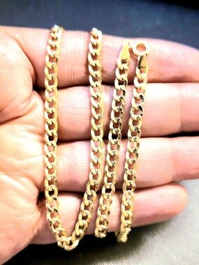 🪷18k Cuban Link Chain Necklace- S18